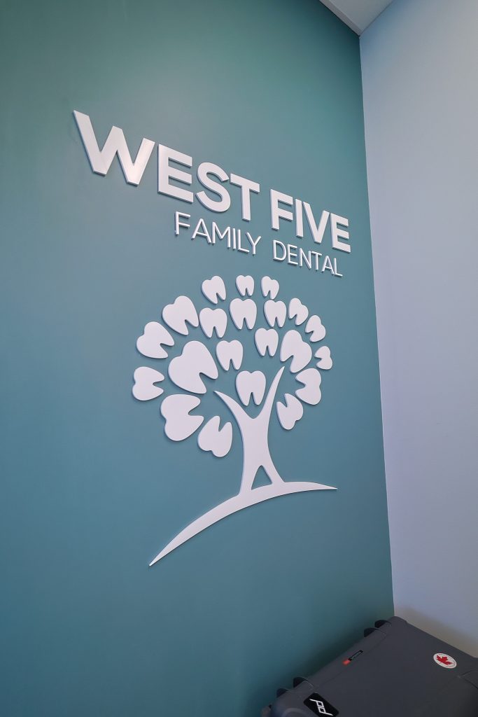 A photo of the logo inside our office. View more in our gallery and contact us.